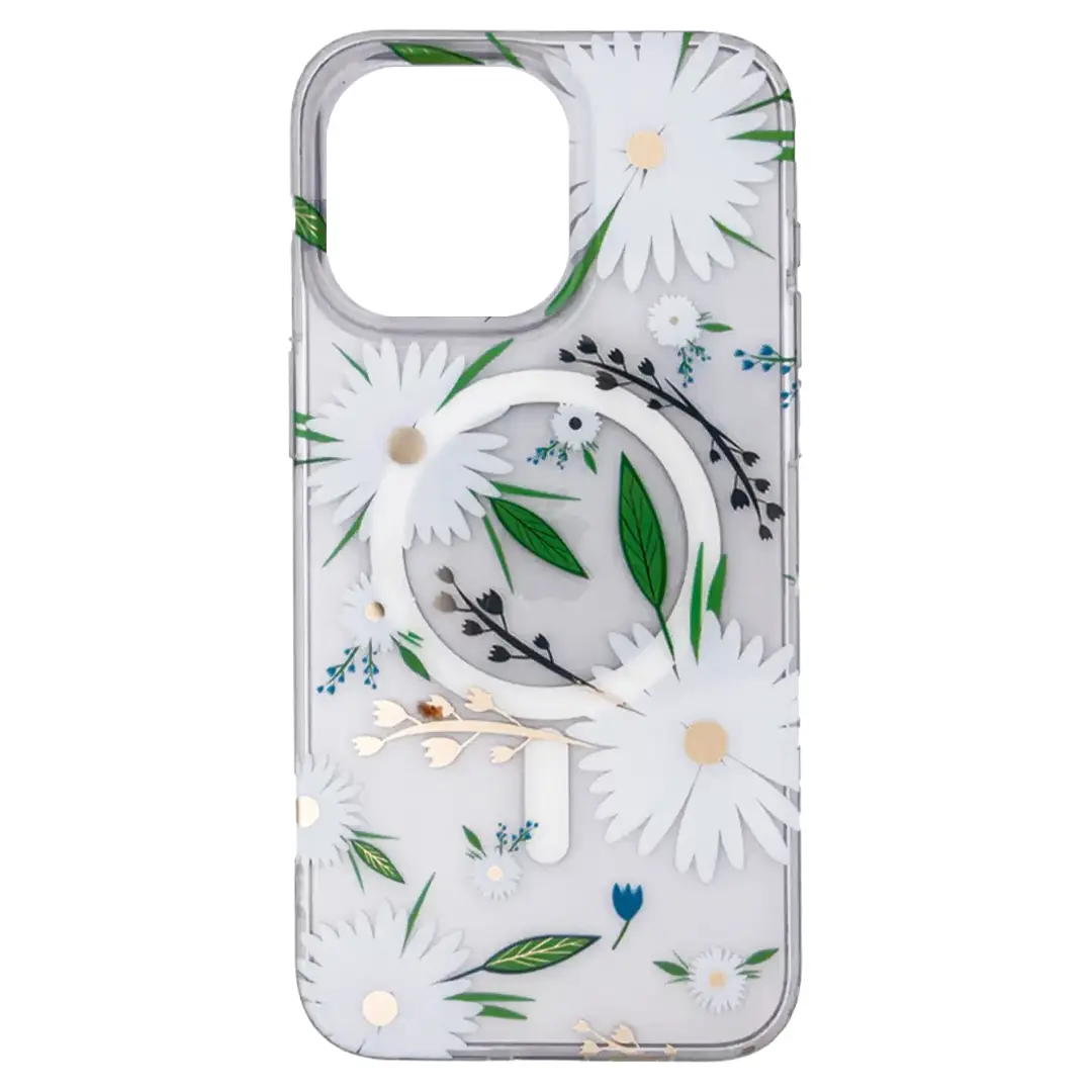 iPhone 15/iPhone 14/iPhone 13 Designed Case MagSafe White Daisy